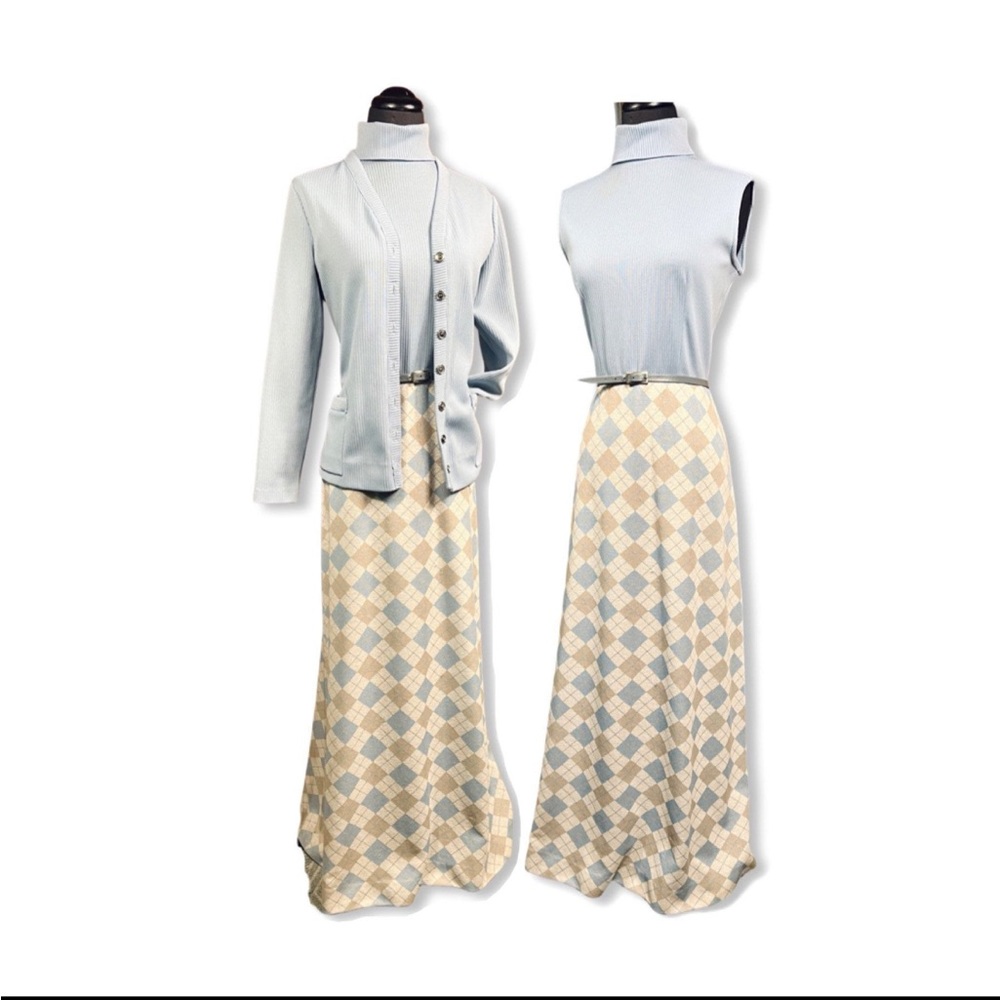 Vintage 1960s Hostess Maxi Dress